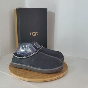 UGG Tasman Slipper Men's US 9 Dark Grey Suede Wool NEW
